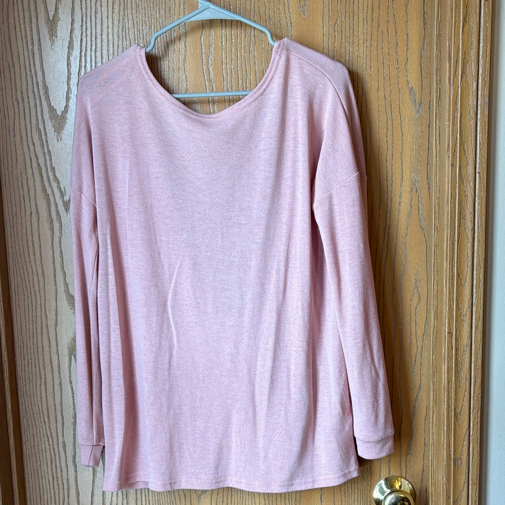 Lulu's Dusty Blush Long-Sleeve Knit Top